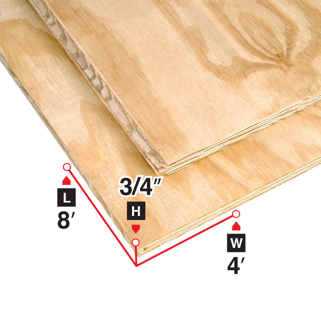 3/4 in x 4 ft x 8 ft Tongue and Groove Spruce Plywood - Premium Quality for DIY Projects, Home Renovation & Furniture Making