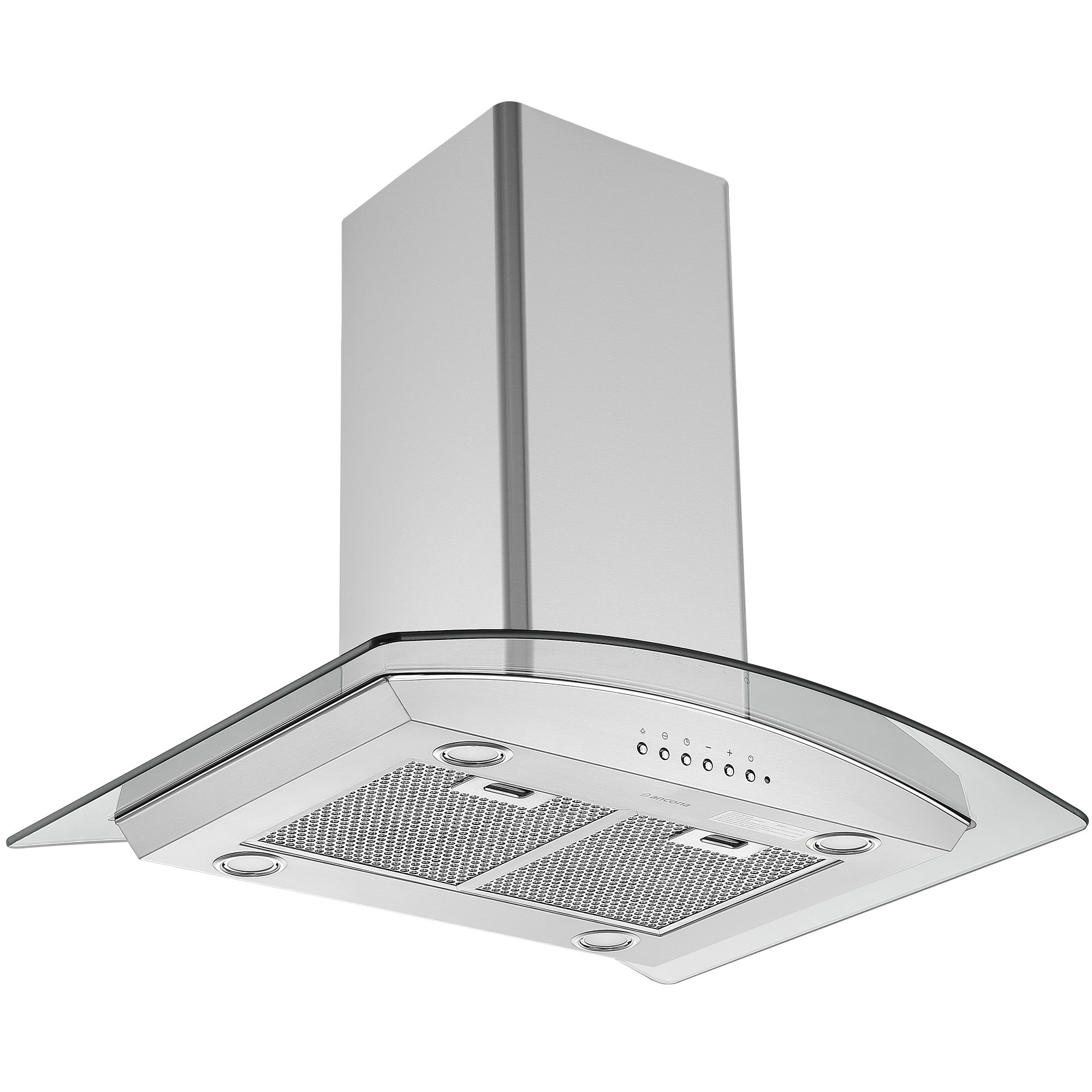 30 Inch Stainless Steel Convertible Island Range Hood with Auto Night Light - Modern Kitchen Ventilation for Open Concept Homes & Chef-Style Cooking