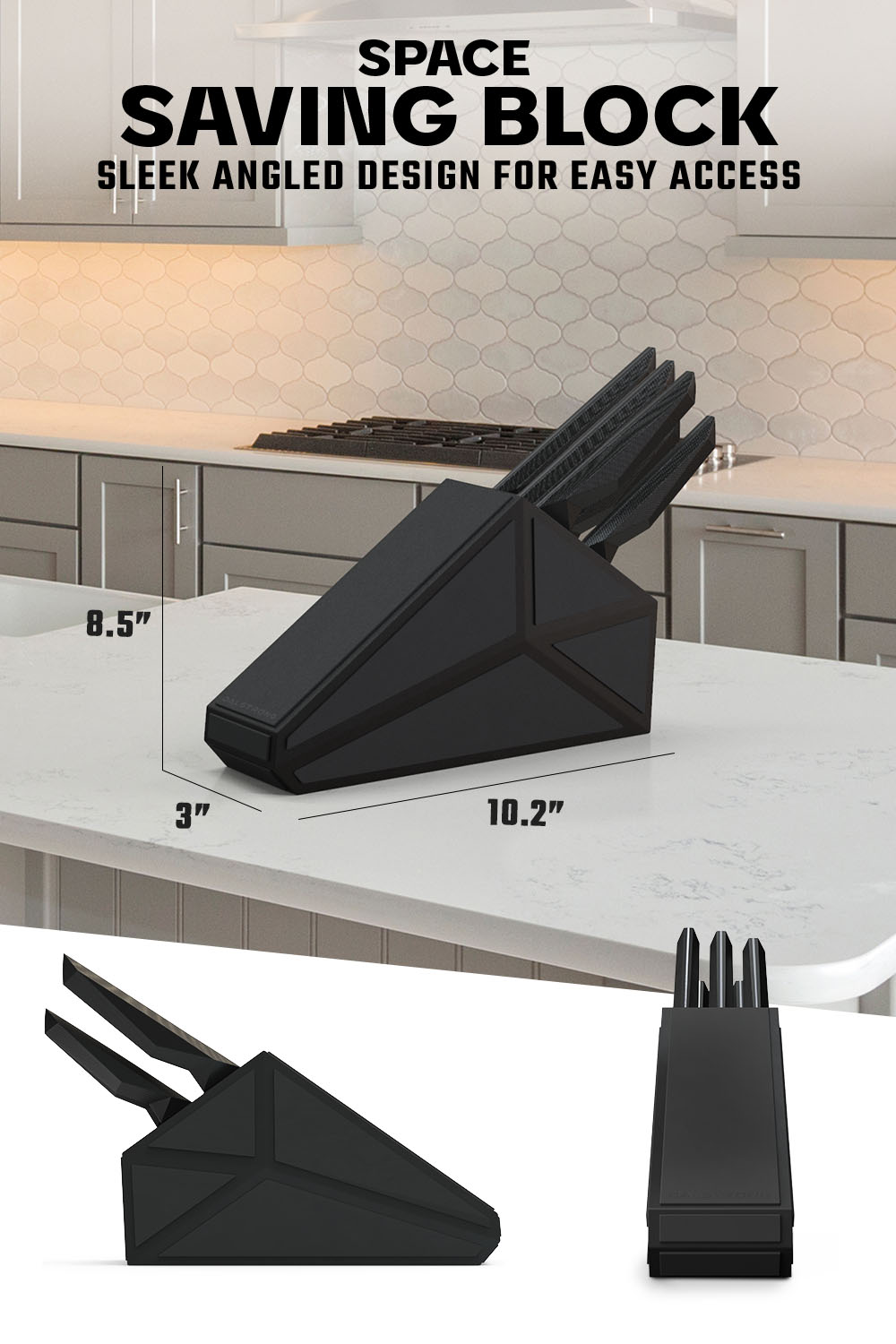 Dalstrong Shadow Black Series 5-Piece NSF Certified Knife Block Set - Perfect for Professional Chefs & Home Cooks - Ideal for Kitchen Organization & Safe Knife Storage