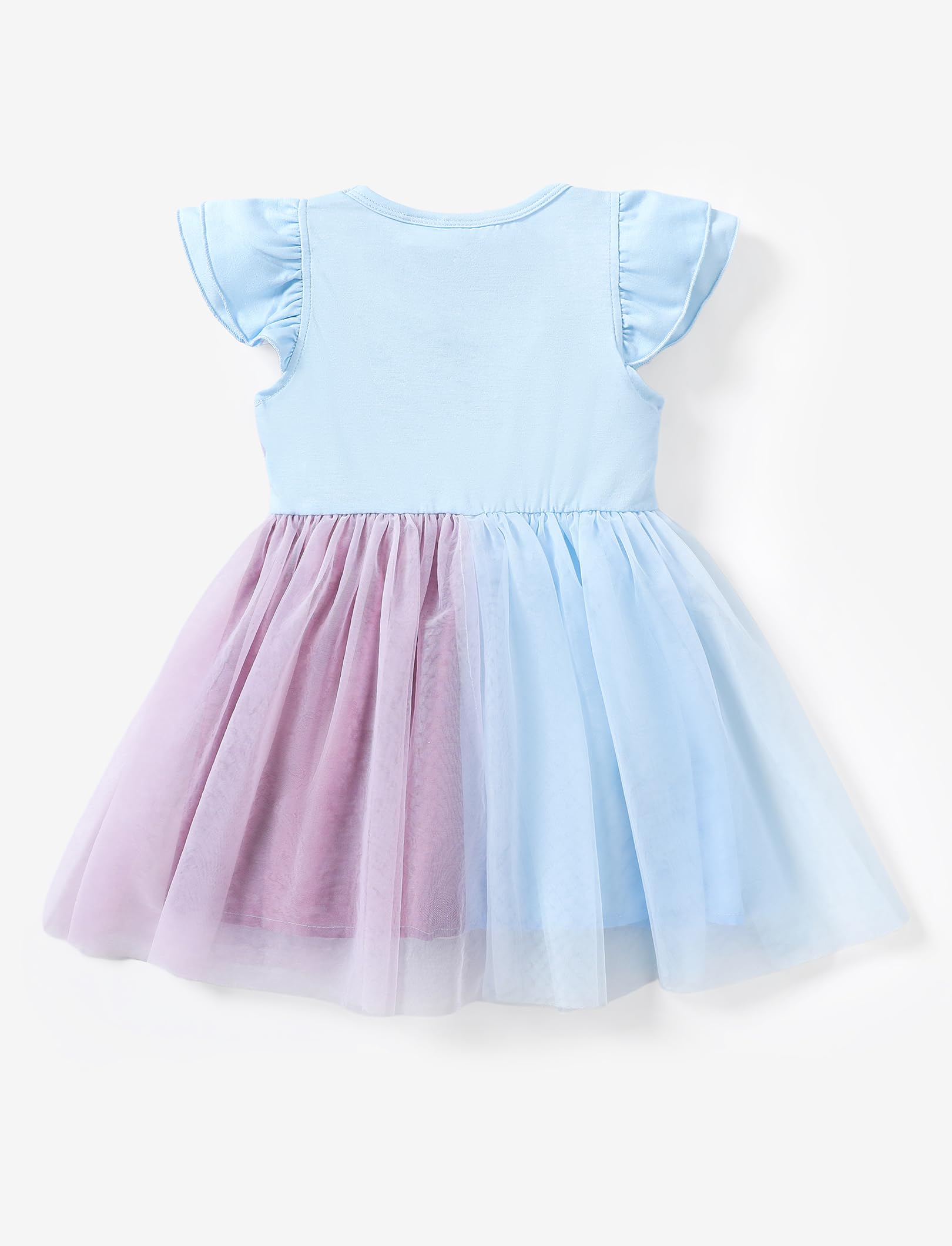 Disney Frozen Elsa Princess Minnie Mouse Toddler Girl Dress - Sparkle Tulle Ruffle Sundress for Summer & Beach Holiday (Ages 2-6 Years) | Perfect for Birthday Parties, Dress-Up Play & Special Occasions