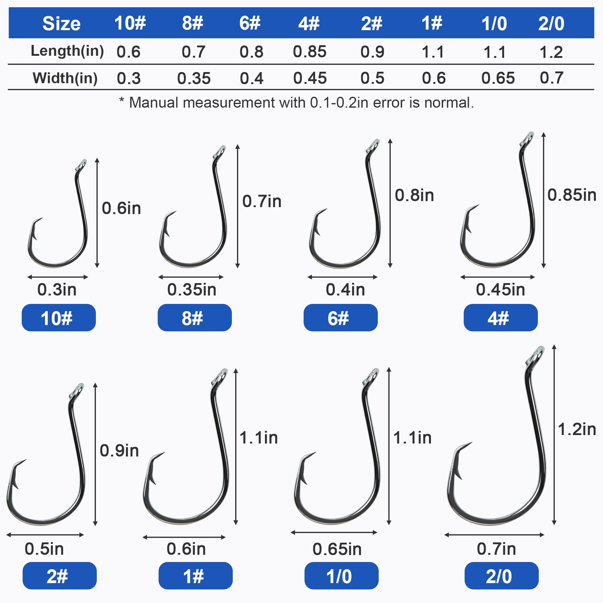 150pcs High Carbon Steel Octopus Circle Fishing Hooks - Saltwater & Freshwater Offset Hooks for Catfish, Bass (Size 10-10/0) - Ideal for Offshore Fishing, Pier Angling, and Lake Fishing Adventures