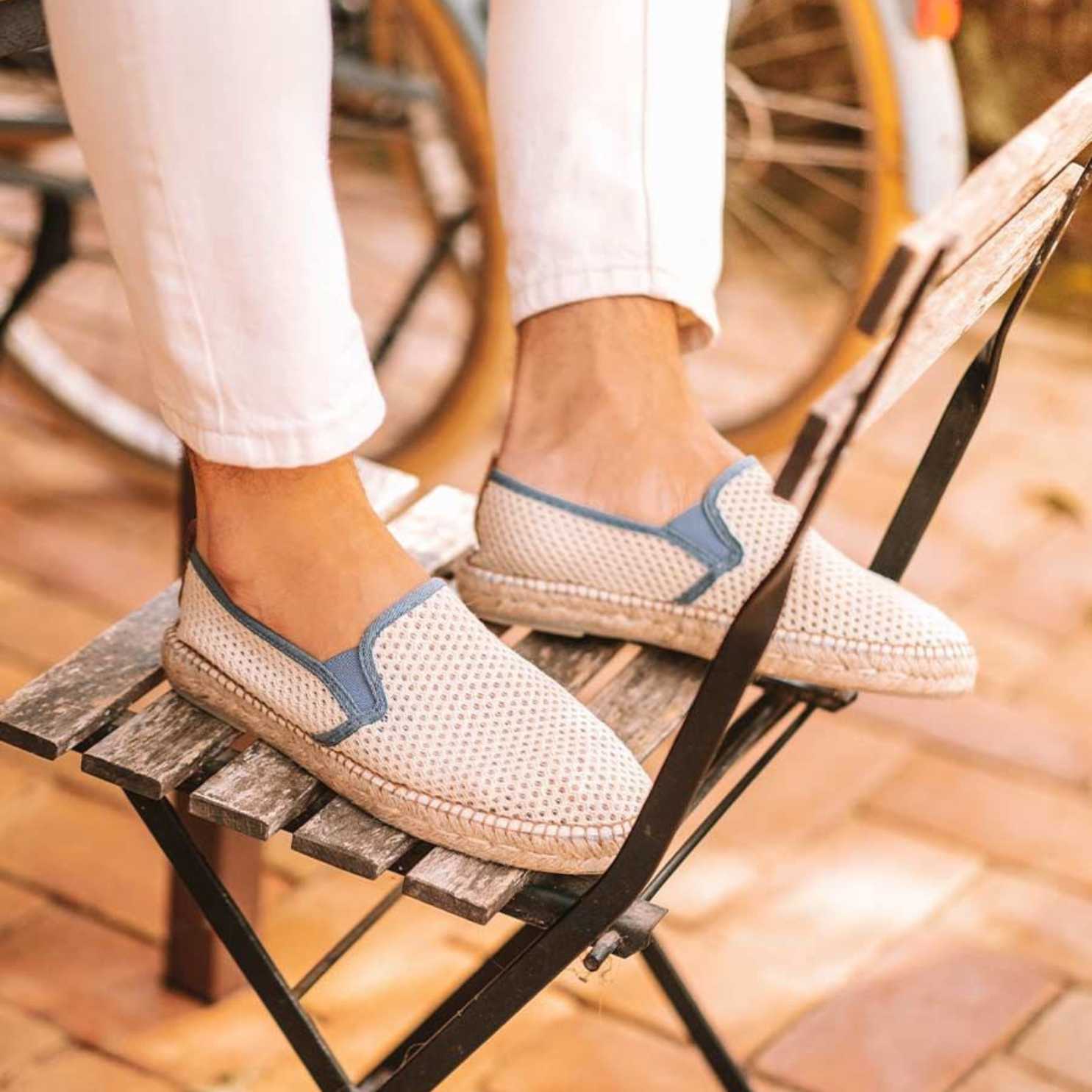 Men's Comfortable Cotton Blend Espadrilles - Breathable Casual Shoes for Summer Walking, Beach & Outdoor Activities