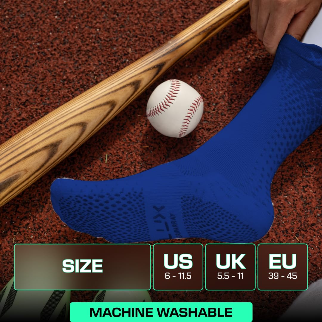 LUX Sports ProCleat Performance Grip Socks with GripArray™ - Enhanced Athletic Socks for Men & Women - Ideal for Soccer, Basketball, and Indoor Sports