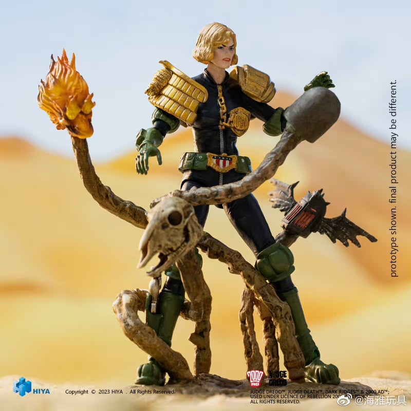 1/18 Scale HIYA 4-Inch Action Figure - Exquisite Mini Series Judge Anderson vs The Dark Judges - Perfect for Collectors, Display & Diorama Scenes