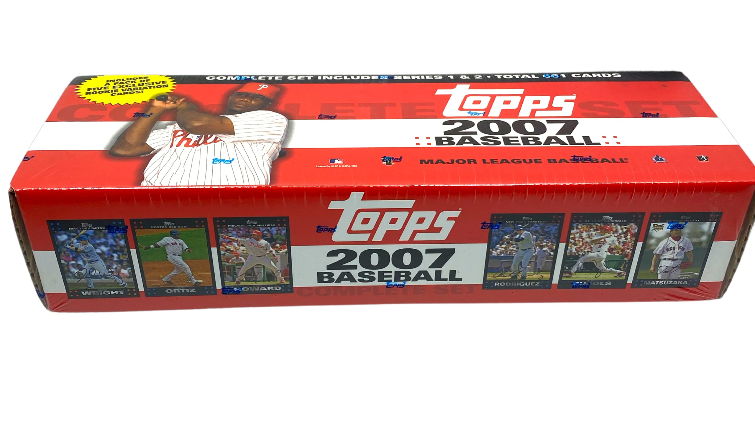 2007 Topps Baseball Complete Factory Set - 661 Cards with Bonus Rookie Pack | MLB Trading Cards Collection for Collectors & Fans | Perfect for Display, Trading, and Investment