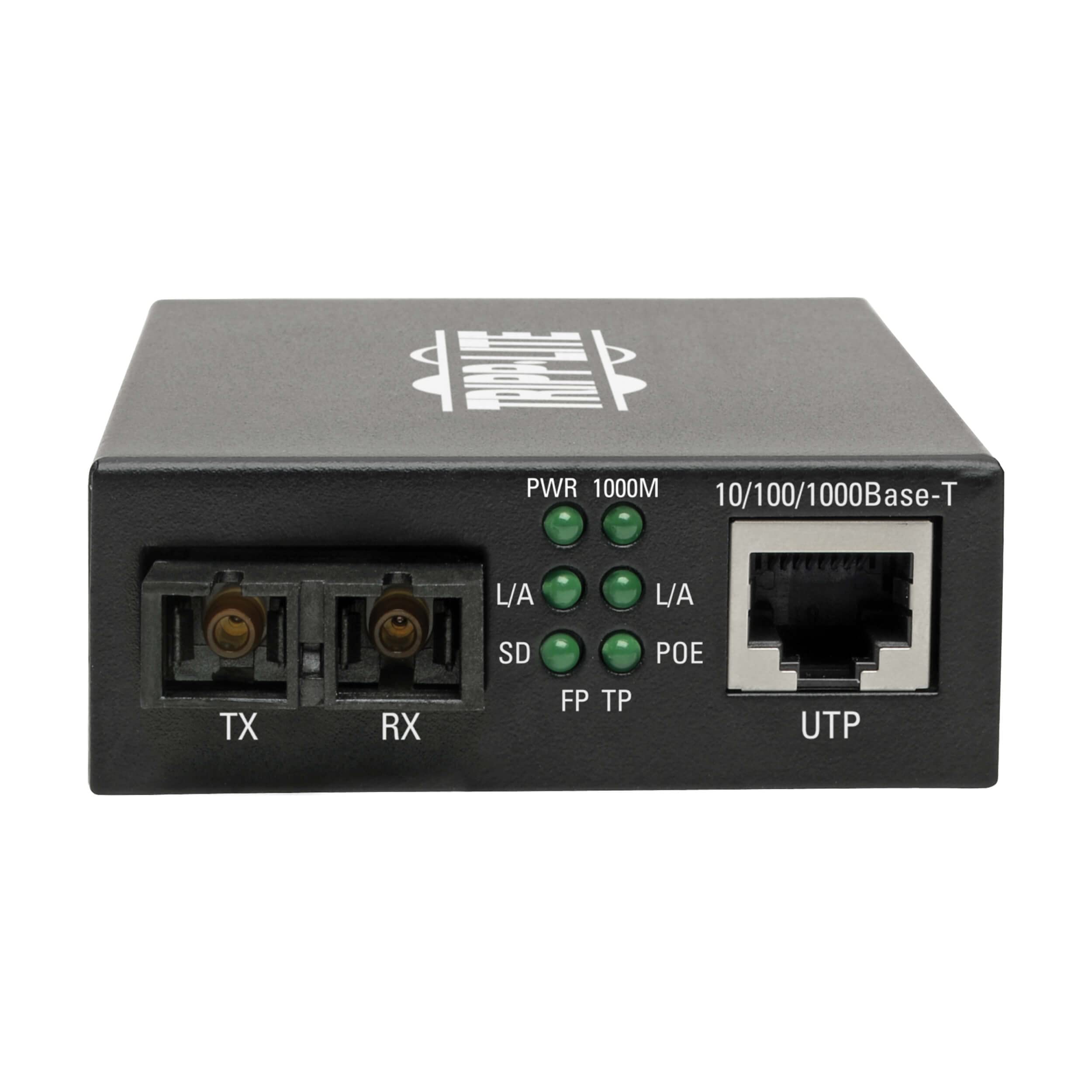Tripp Lite N785-INT-SC-SM Ethernet to Fiber Converter - Gigabit Network Extender with RJ45 to SC Duplex Singlemode Fiber, 1310nm Wavelength, Extends Up to 20Km/12.4 Miles - 2-Year Warranty - Ideal for Long-Distance Network Connections in Offices, Data Centers & Industrial Applications
