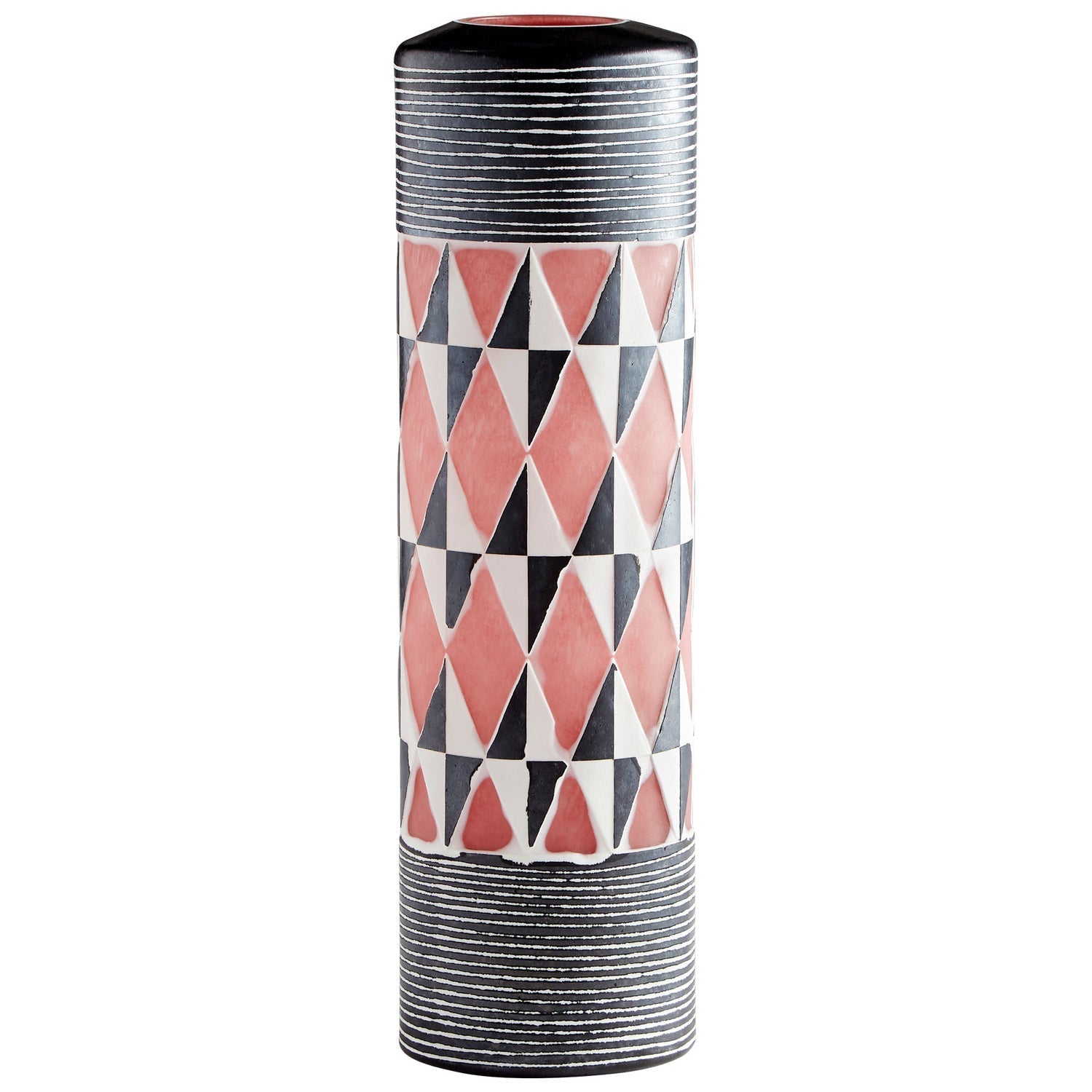 Cyan Design 11107 Mesa Vase - Large Black and White Ceramic Vase for Home Decor, Wedding Centerpiece & Modern Interior Design