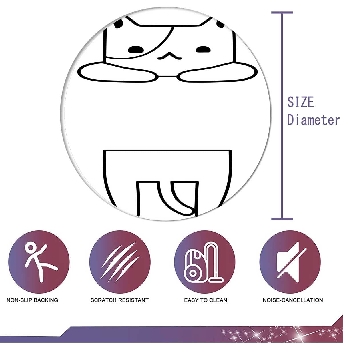 Anti-Fatigue Cat Chair Mat for Carpet - 35