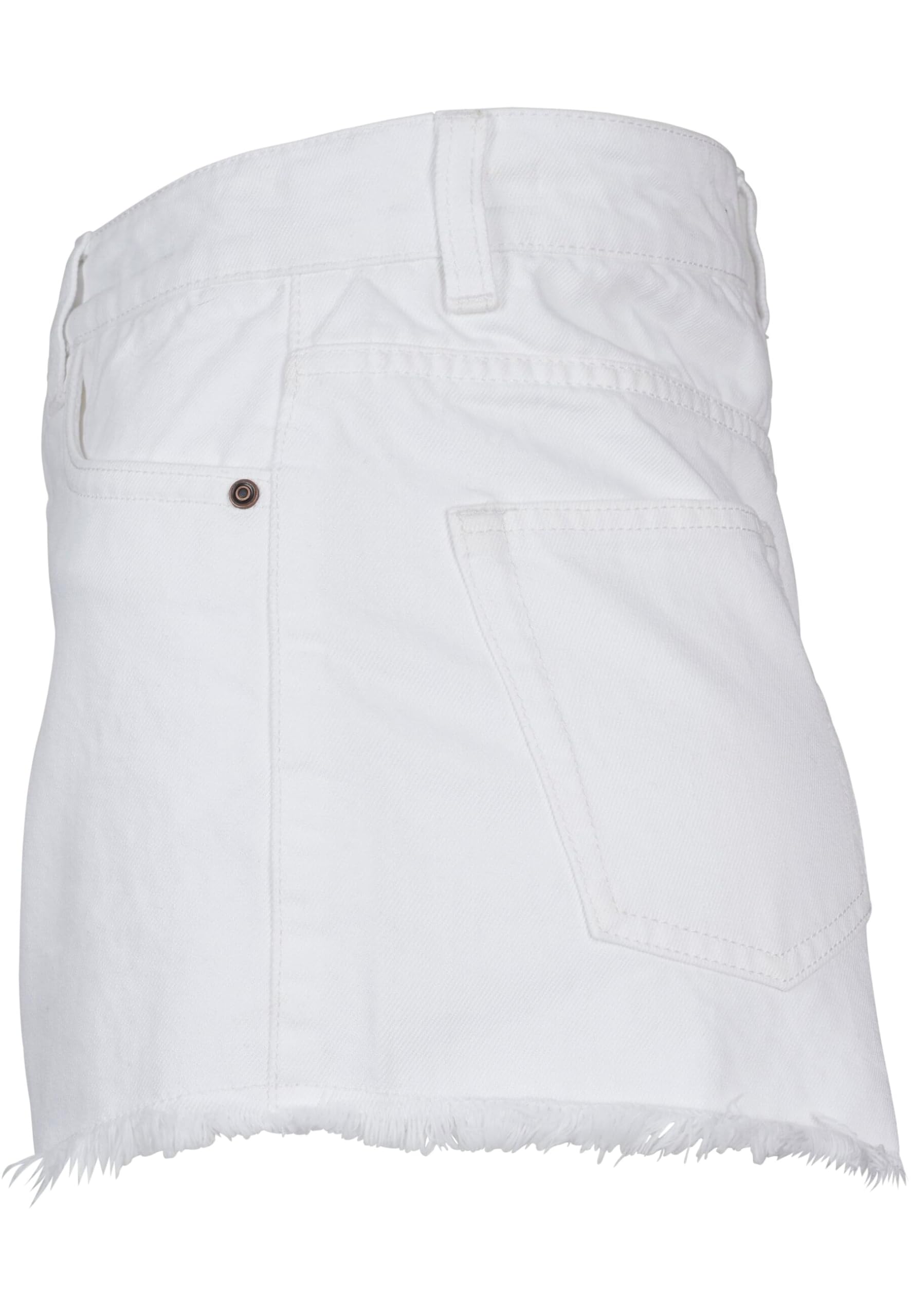Women's High Waist Denim Shorts - White Size 29 | Stretch Comfort Fit Summer Hot Pants for Casual Outfits, Beach Wear & Street Style Fashion