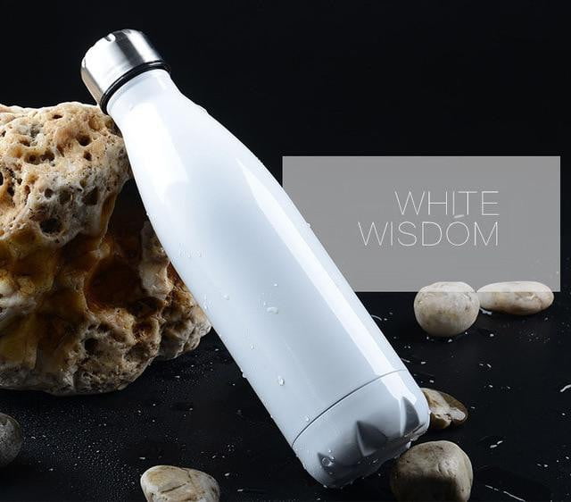 Premium Stainless Steel Double Wall Vacuum Insulated Water Bottle - 20oz Leakproof Soda Pop Style Thermos for Hot & Cold Drinks - Ideal for Hiking, Gym, Office & Outdoor Activities