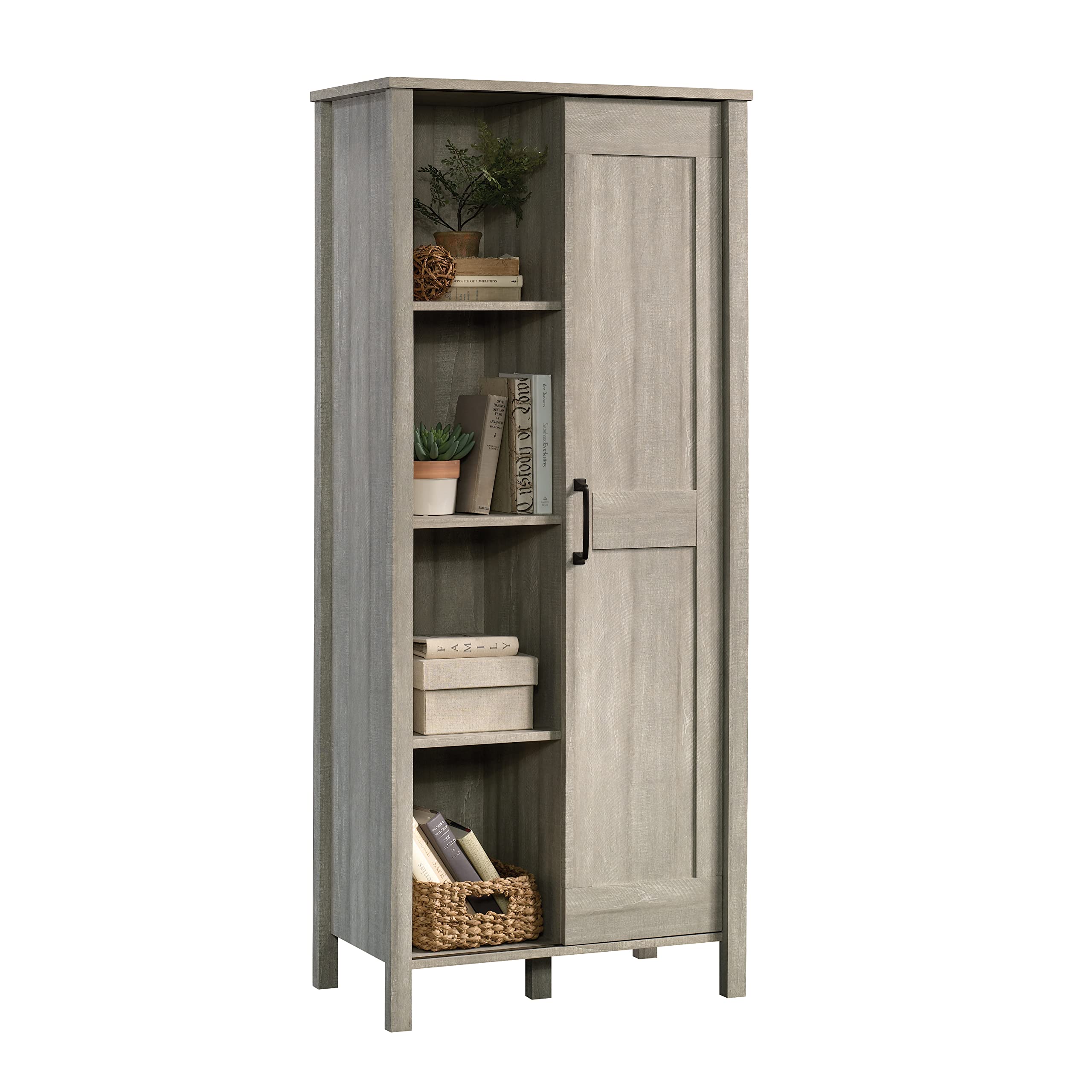 Sauder Spring Maple Sliding Door Storage Cabinet - Pantry Organizer for Kitchen, Bathroom, or Office - 36 Inch Wide Freestanding Storage Unit with Adjustable Shelves