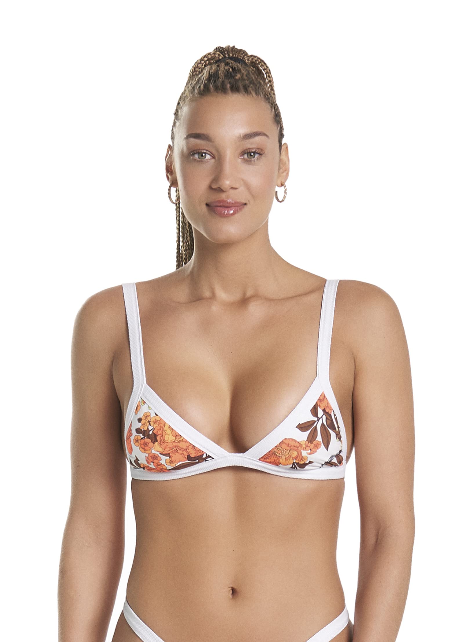 Maaji Women's Fixed Triangle Bikini Top with Removable Soft Cups - Perfect for Swimming, Beach Vacation & Summer Activities