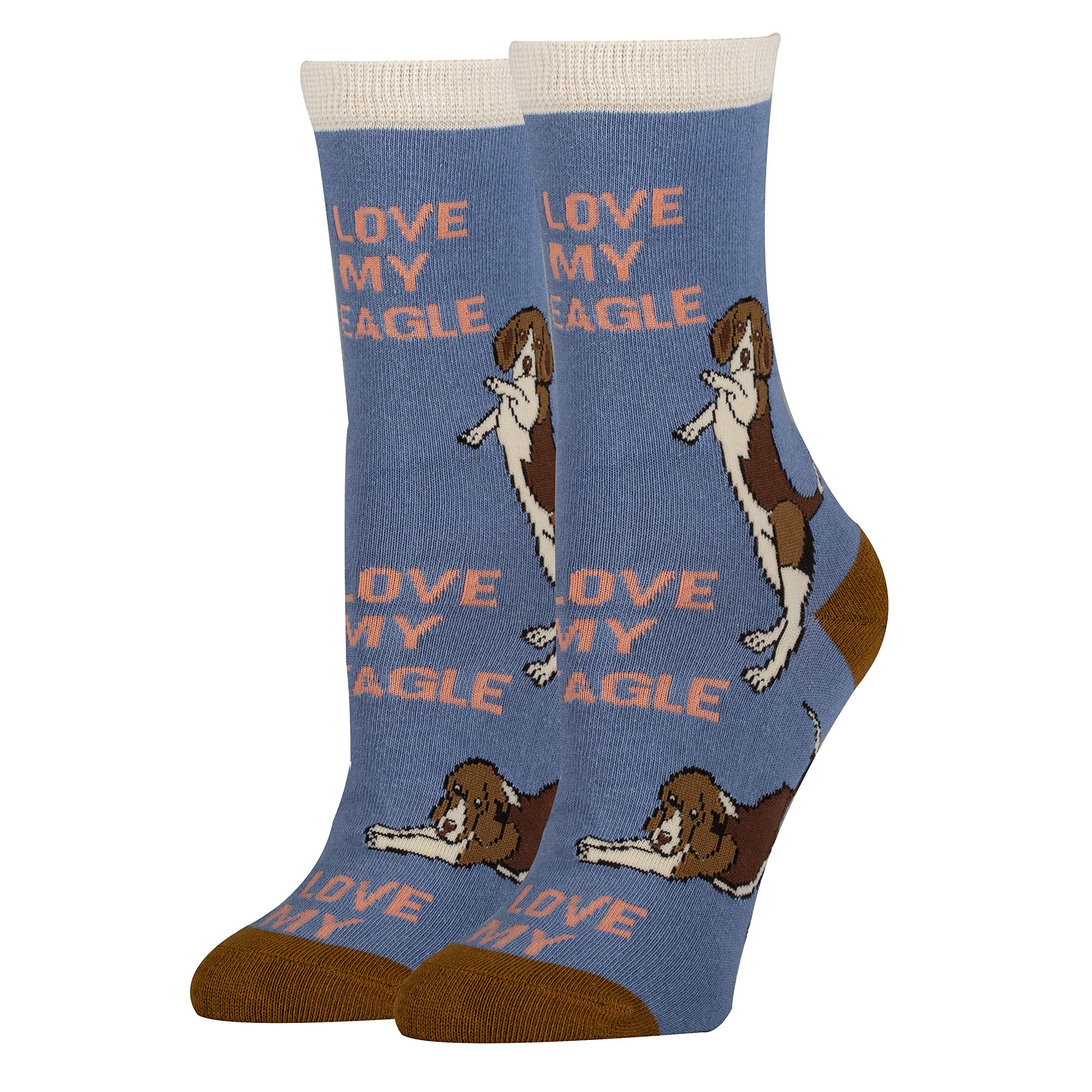 Funny Animal Crew Socks for Women - Cute Dog Lover Novelty Socks (Fits Shoe Size 5-10) - Perfect Gift for Pet Owners & Casual Wear