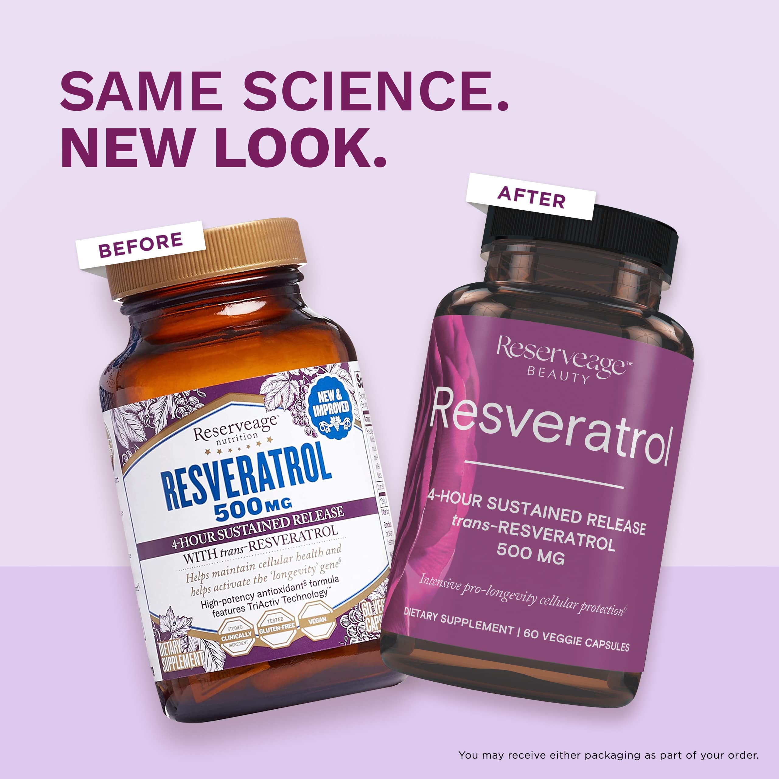 Reserveage Beauty Resveratrol 500mg Supplement - Trans-Resveratrol Antioxidant for Heart & Cellular Health | Supports Healthy Aging, Immune System & Anti-Aging Benefits | Paleo & Keto Friendly (120 Capsules, 60-Day Supply) - Perfect for Daily Wellness Routine & Anti-Aging Regimen