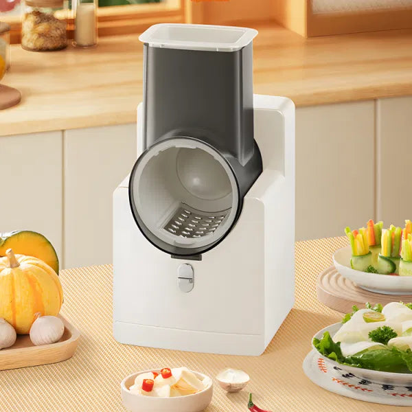 Multi-Functional Electric Slicer, Grater & Dicer - 3-in-1 Kitchen Appliance for Fast Food Prep, Perfect for Salads, Cheese & Veggies