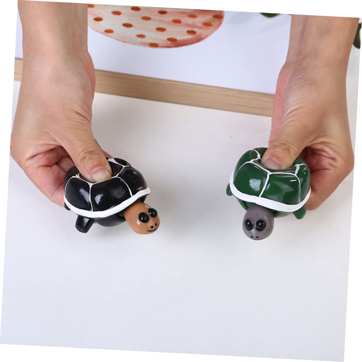HOMFAMINI 3 Pack Mini Turtle Squeeze Toys - Stress Relief Fidget Toys for Kids & Adults, Cute Sensory Toys for Autism & Anxiety Relief - Perfect for Classroom, Office & Travel Use