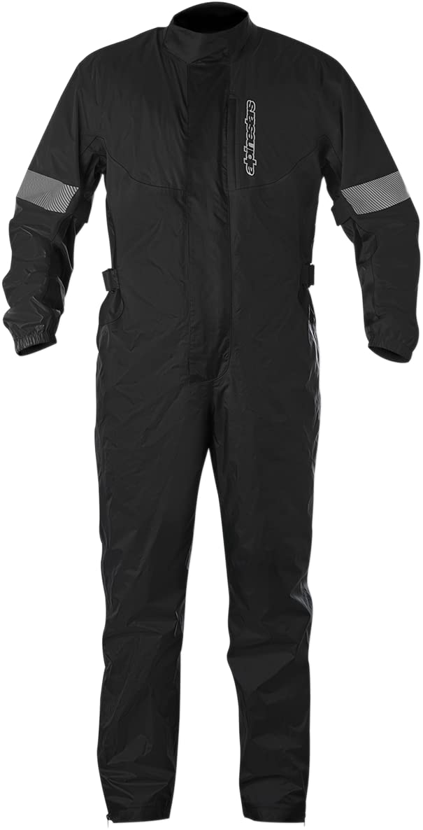 Alpinestars Hurricane One-Piece Rain Suit - Waterproof Motorcycle Riding Gear for Men (XXX-Large, Black) | All-Weather Protection for Commuting & Adventure Riding