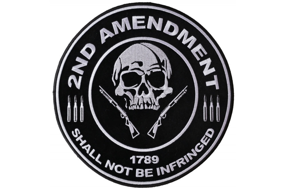 2nd Amendment Shall Not Be Infringed 10x10 Inch Embroidered Patch - Perfect for Jackets, Hats & Backpacks - Patriotic Gun Rights Accessory