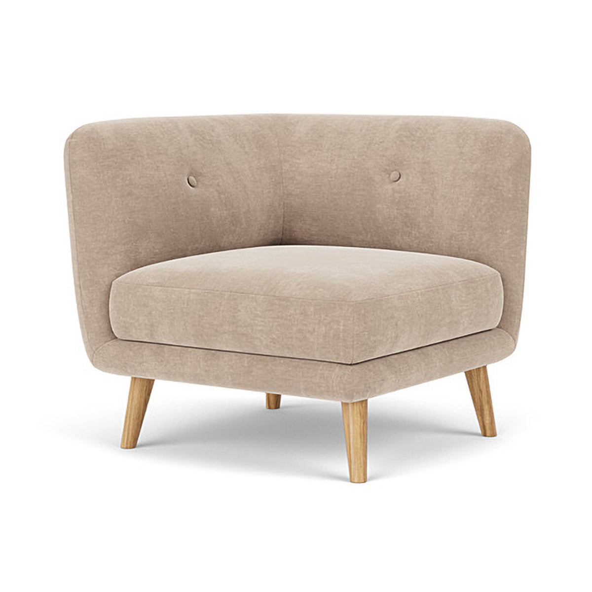 Alfred Fabric Right 1 Seater Modular Sofa - Modern Comfortable Single Chair for Living Room, Bedroom & Small Spaces