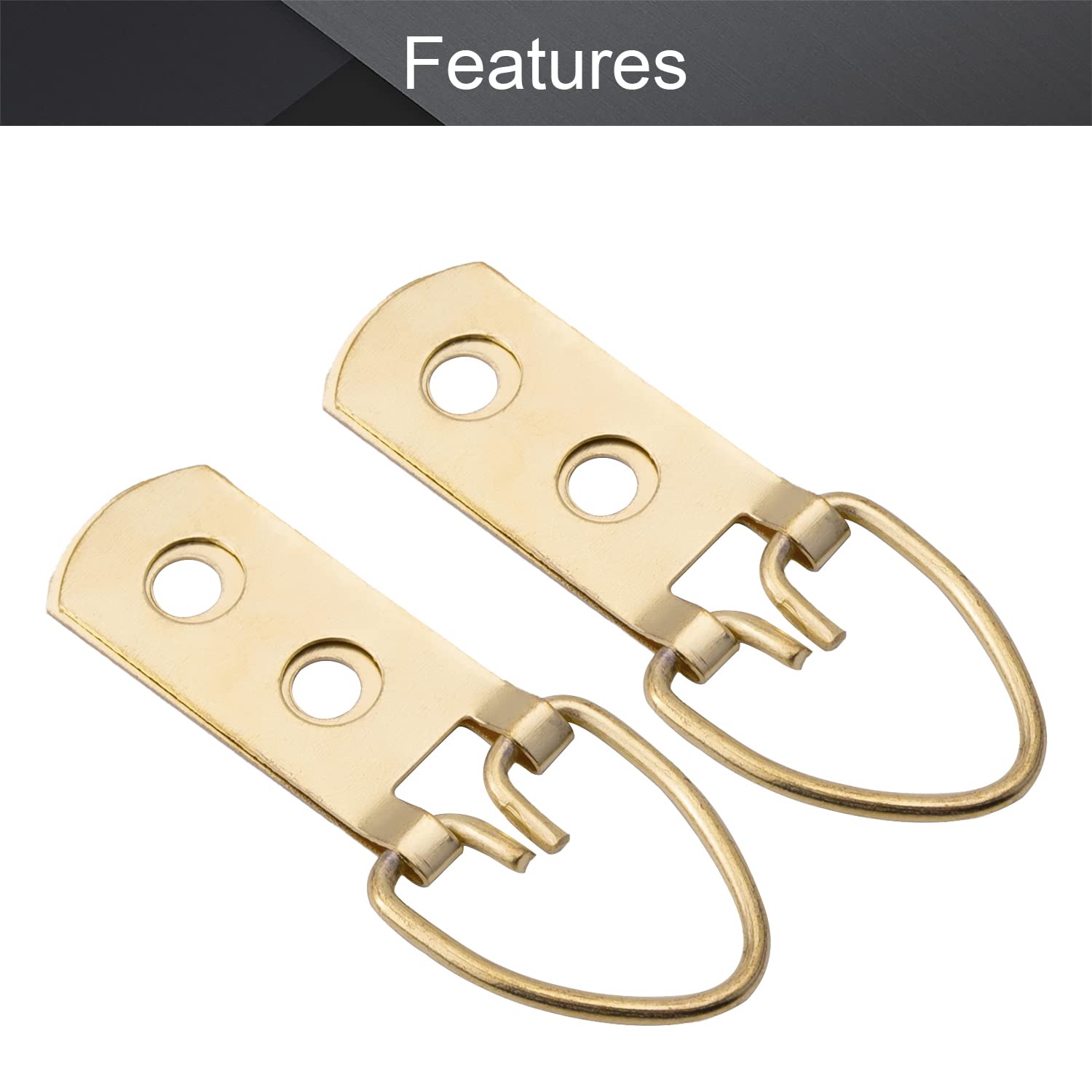 Gold Tone Ring Picture Frame Buckle Kit - 30PCS for Photo Hanging & Home Decor