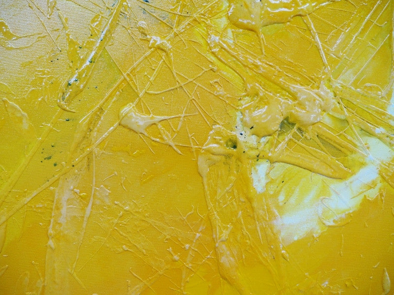 Abstract Yellow Wall Art - Modern Canvas Painting for Home & Office Decor | Perfect for Living Room, Bedroom & Workspace