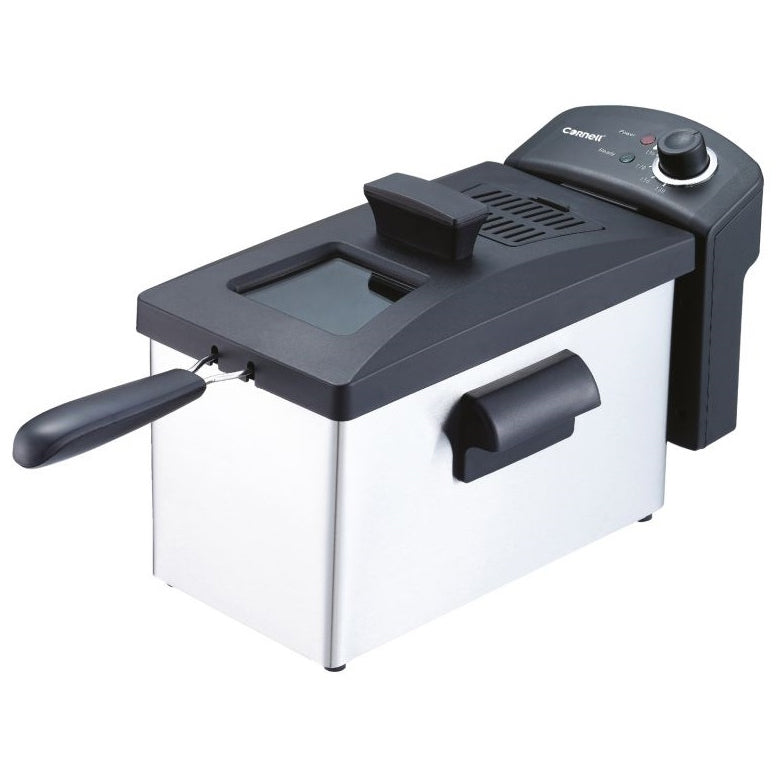CDF S3503 3.5L Electric Deep Fryer for Home Use - Perfect for Frying Chicken, French Fries, and Donuts - Commercial Quality Countertop Deep Fryer with Adjustable Temperature Control