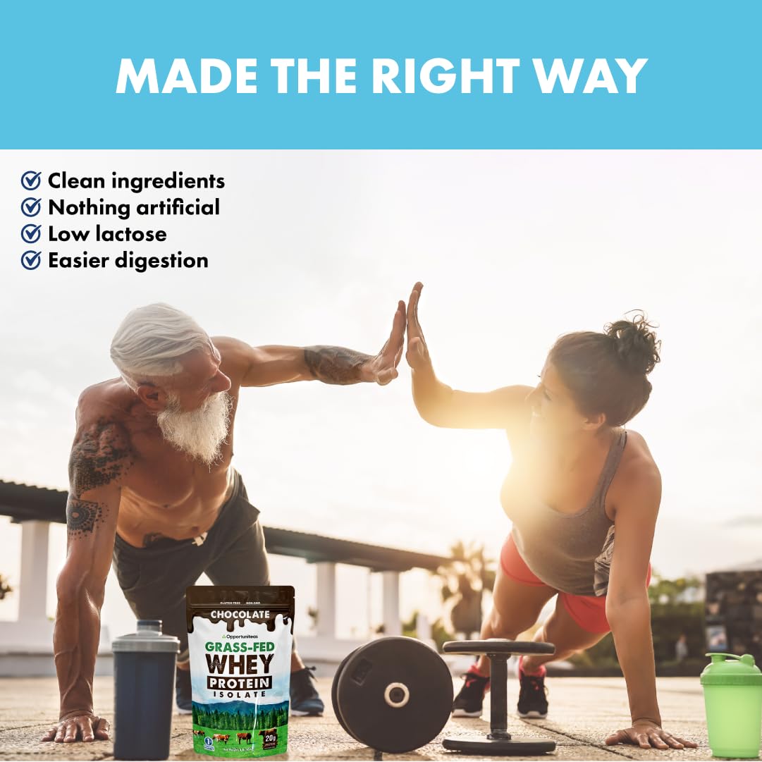 Grass Fed Vanilla Whey Protein Isolate Powder - 22g Protein Per Serving, No Artificial Sweeteners, Hormone-Free, Non-GMO, 5lb for Post-Workout Recovery & Muscle Building