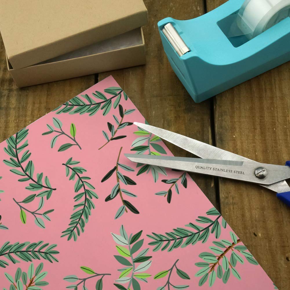 Laurel Leaves Gift Wrap Paper Rolls - Premium Wrapping Paper for Christmas, Birthday & Wedding Presents - Eco-Friendly Kraft Paper for DIY Crafts & Party Decorations