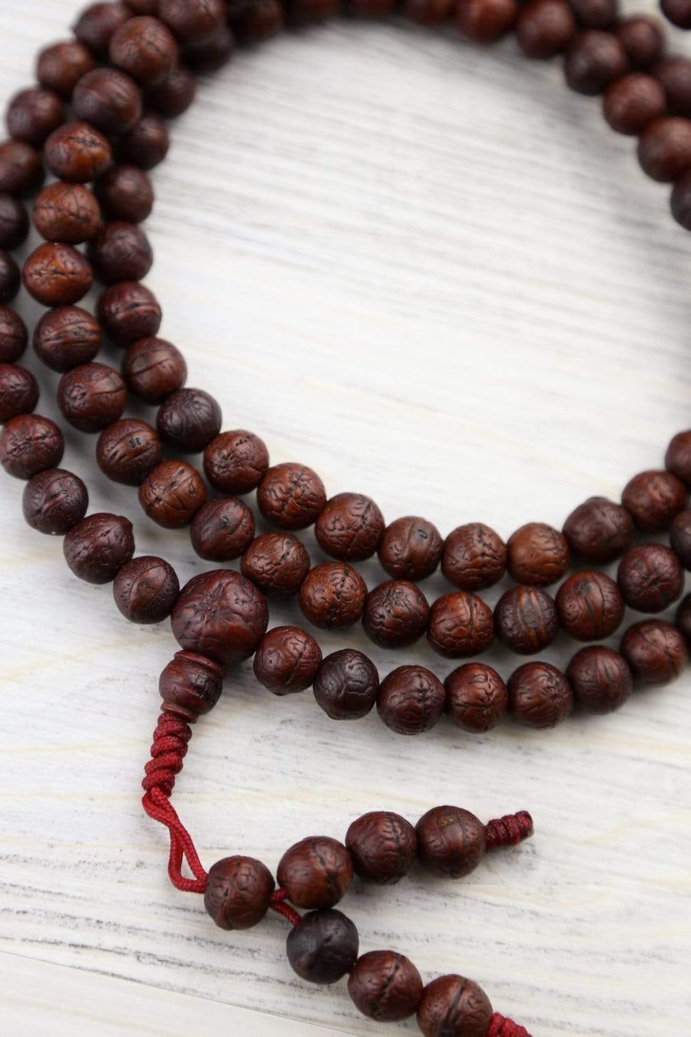 108 Beads Antique Bodhi Enlightenment Mala Prayer Beads Necklace - Buddhist Meditation & Yoga Spiritual Accessory