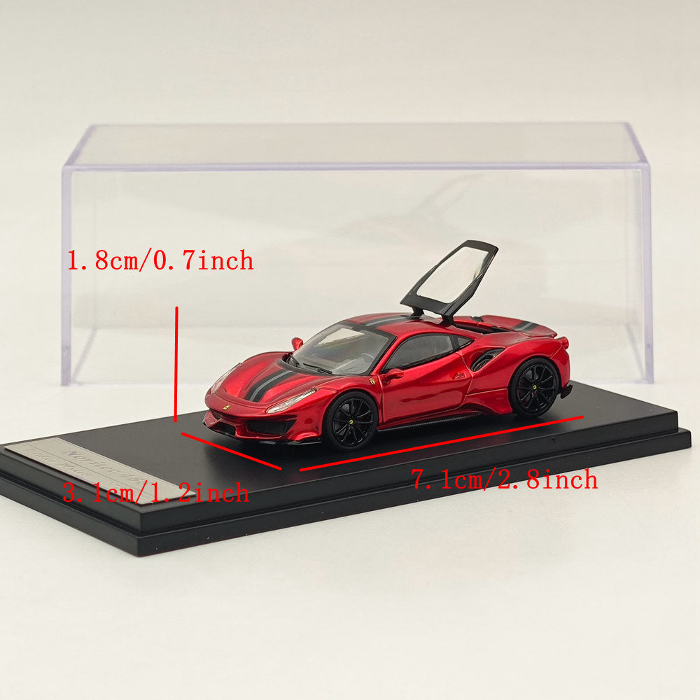 1:64 Scale Ferrari Novitec 488 Pista Red Diecast Model Car - Super Detailed Racing Sports Collectible for Display, Gifts & Car Enthusiasts