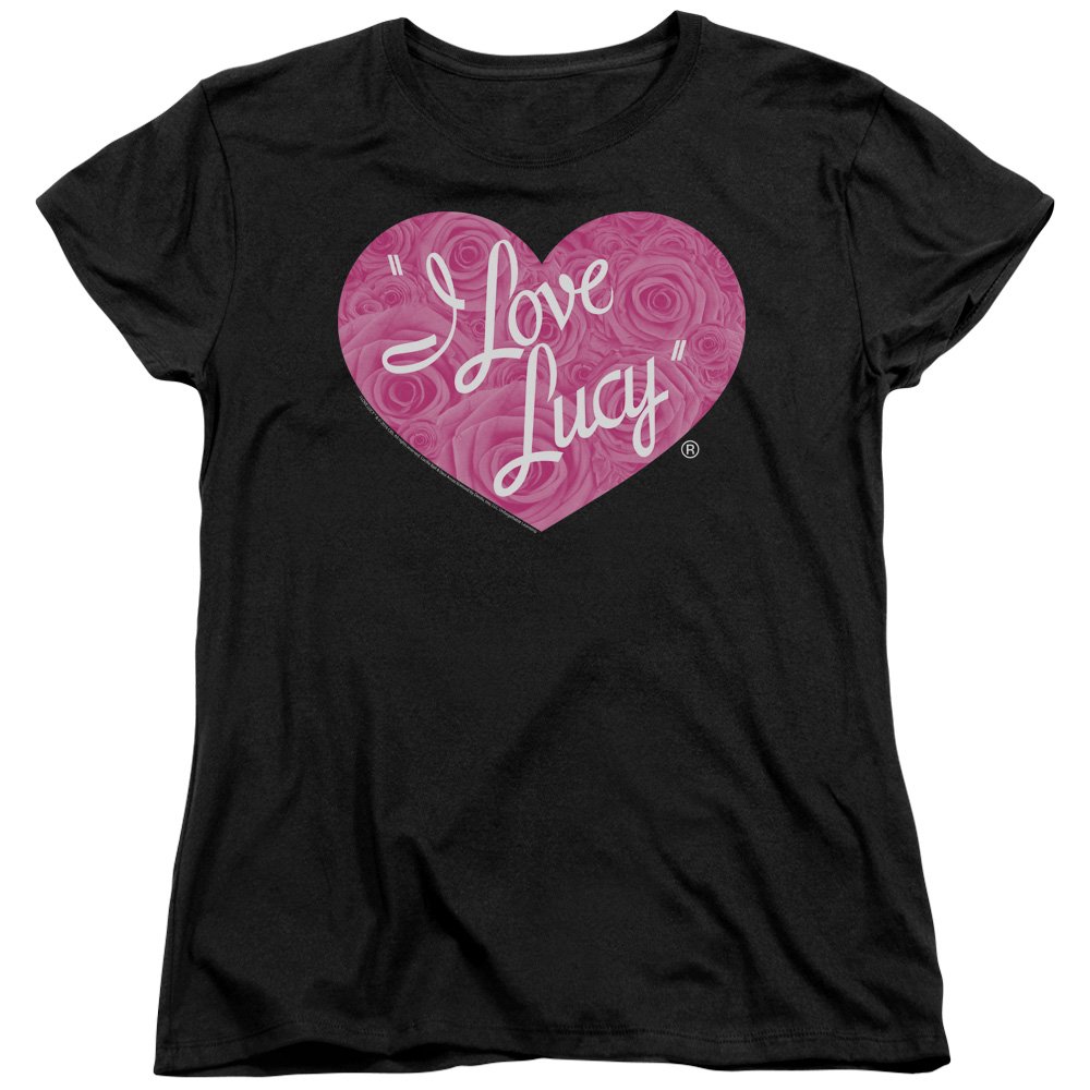 I Love Lucy Floral Logo Women's Short Sleeve T-Shirt - Casual Vintage Style Top for Everyday Wear & Fan Gifts