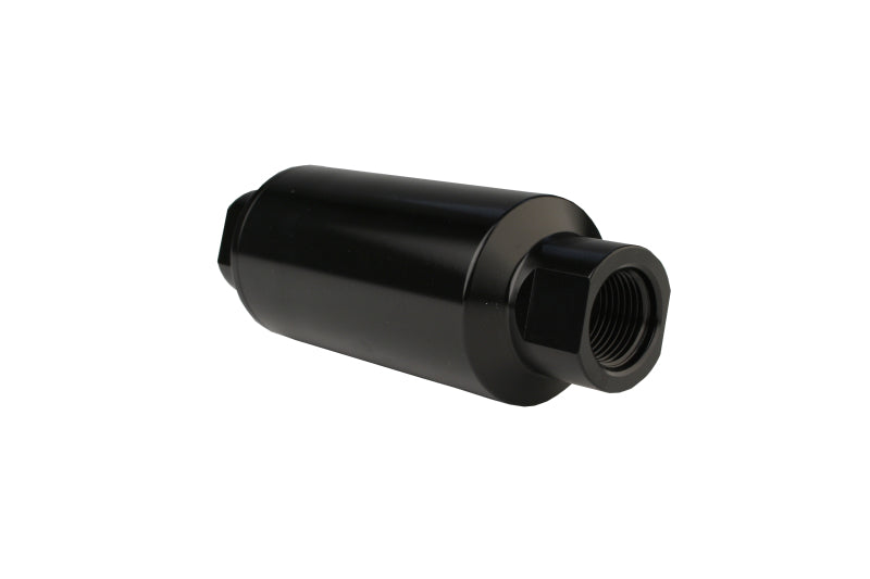 Aeromotive AN 10 Black Inline Fuel Filter 100 Micron - High Performance Fuel Filtration for Racing, Automotive & Marine Applications