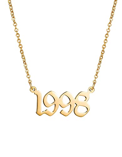 Year Necklace Gold-1998