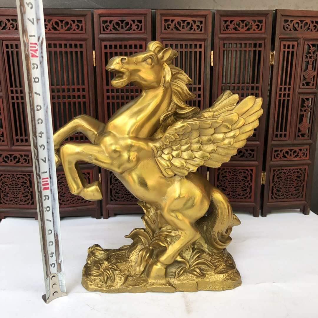 Bronze Pegasus Statue - Handcrafted Horse Sculpture, Angel Winged Horse Figurine for Home & Office Decor, Collectible Art Gift for Animal Lovers | Desktop Decoration, Shelf Display, Wedding Centerpiece