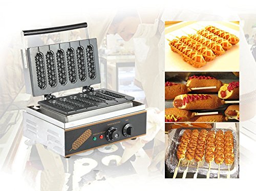 Electric Hot Dog Grill & Waffle Maker Machine - Corn Dog Mould, French Muffin Stick Maker for Homemade Hot Dogs, Waffles & Snacks - Perfect for Parties, BBQs & Family Breakfasts