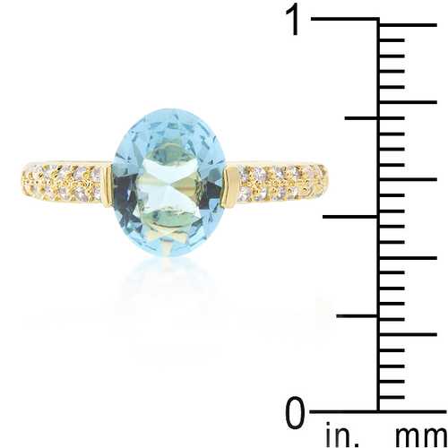 Elegant Aqua Oval Cubic Zirconia Engagement Ring - Perfect for Proposals, Weddings & Anniversaries | Hypoallergenic & Affordable Alternative to Diamonds