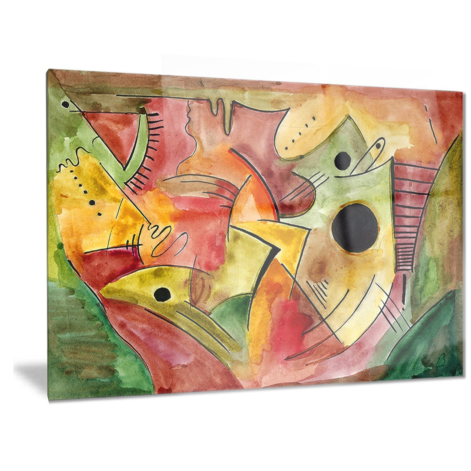 Designart Stimulating Mood Abstract Metal Wall Art - Modern Home Decor - 40x30 Inches - Perfect for Living Room, Bedroom & Office