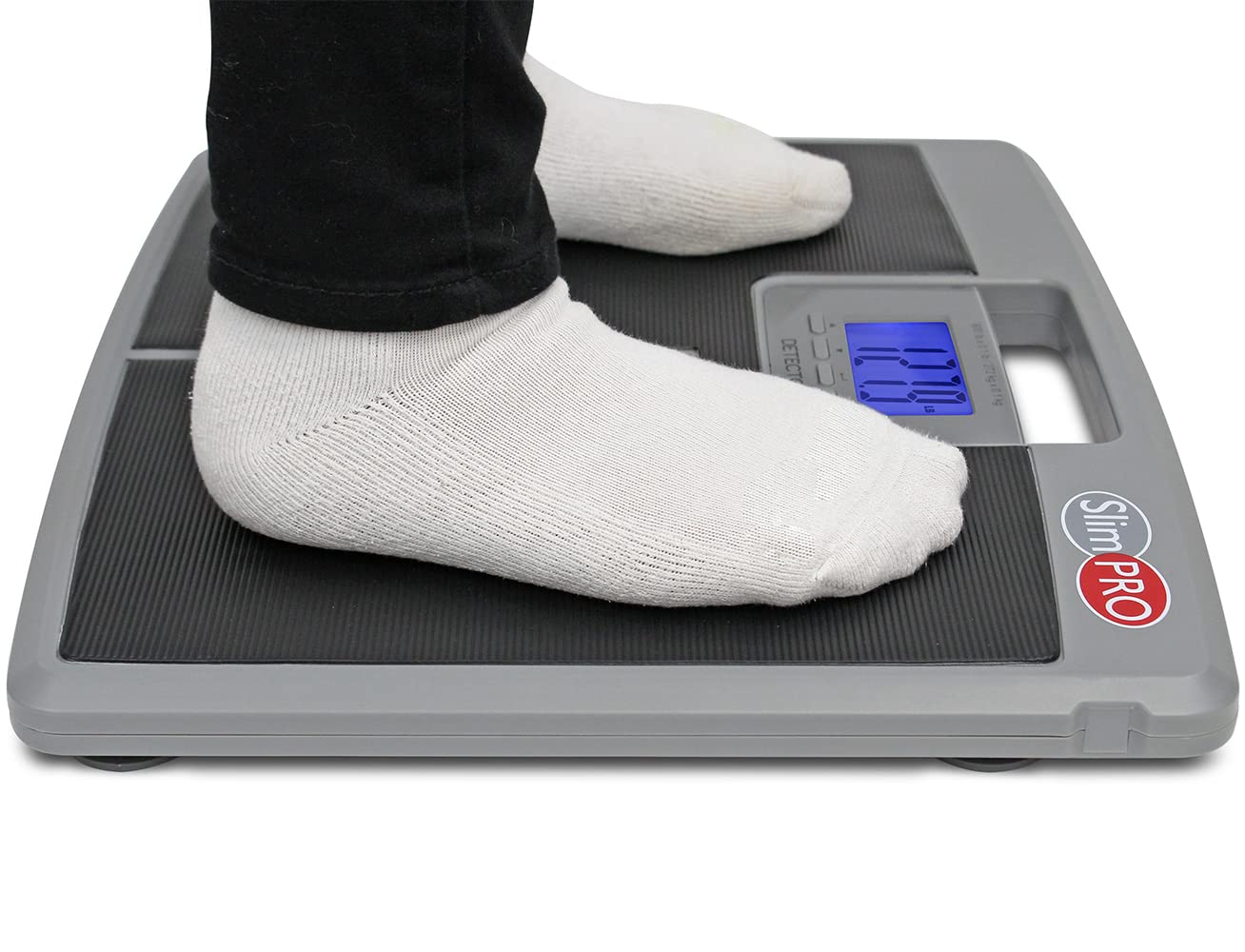 Detecto SlimPro Digital Bathroom Scale - Portable Electronic Weight Scale for Home Use, Accurate Body Weight Measurement for Fitness, Health Tracking & Weight Loss Goals