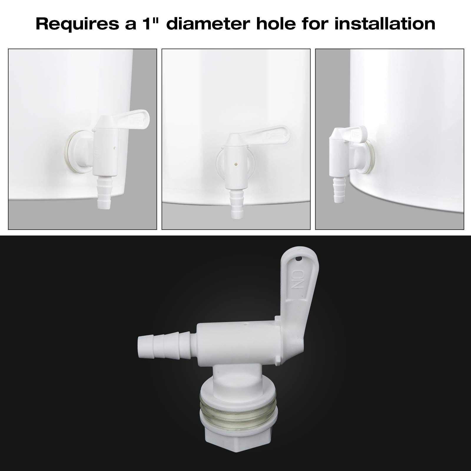 FERRODAY 3 Pack Plastic Spigot for 5 Gallon Bucket - 0.4