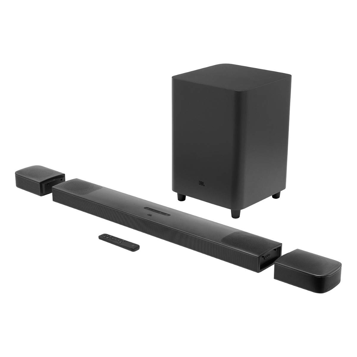JBL Bar 9.1 Channel 3D Surround Sound Soundbar with Wireless Detachable Rear Speakers - 5.1.4-Channel Dolby Atmos, Bluetooth, AirPlay 2 & Chromecast Built-in, 820W Powerful Audio, HDMI eARC, USB Port - Perfect for Home Theater, Gaming & Movie Nights