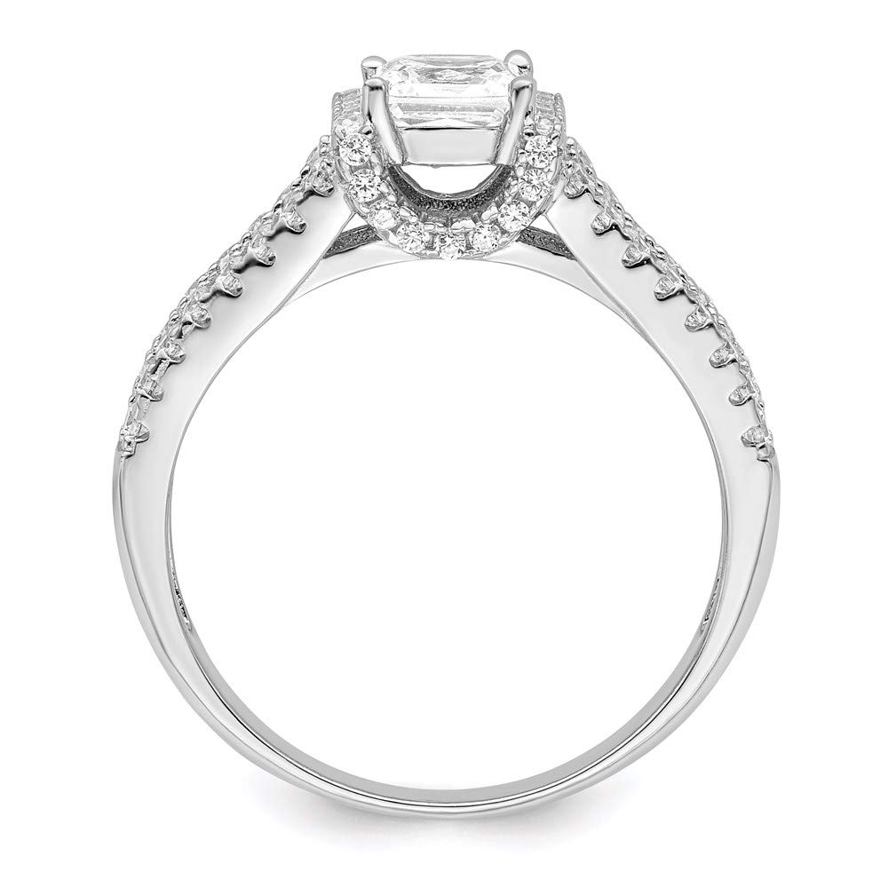 925 Sterling Silver Cubic Zirconia Ring for Women - Elegant Brilliant Embers Wedding Engagement Promise Fine Jewelry Gift for Her - Perfect for Anniversaries, Valentine's Day & Special Occasions