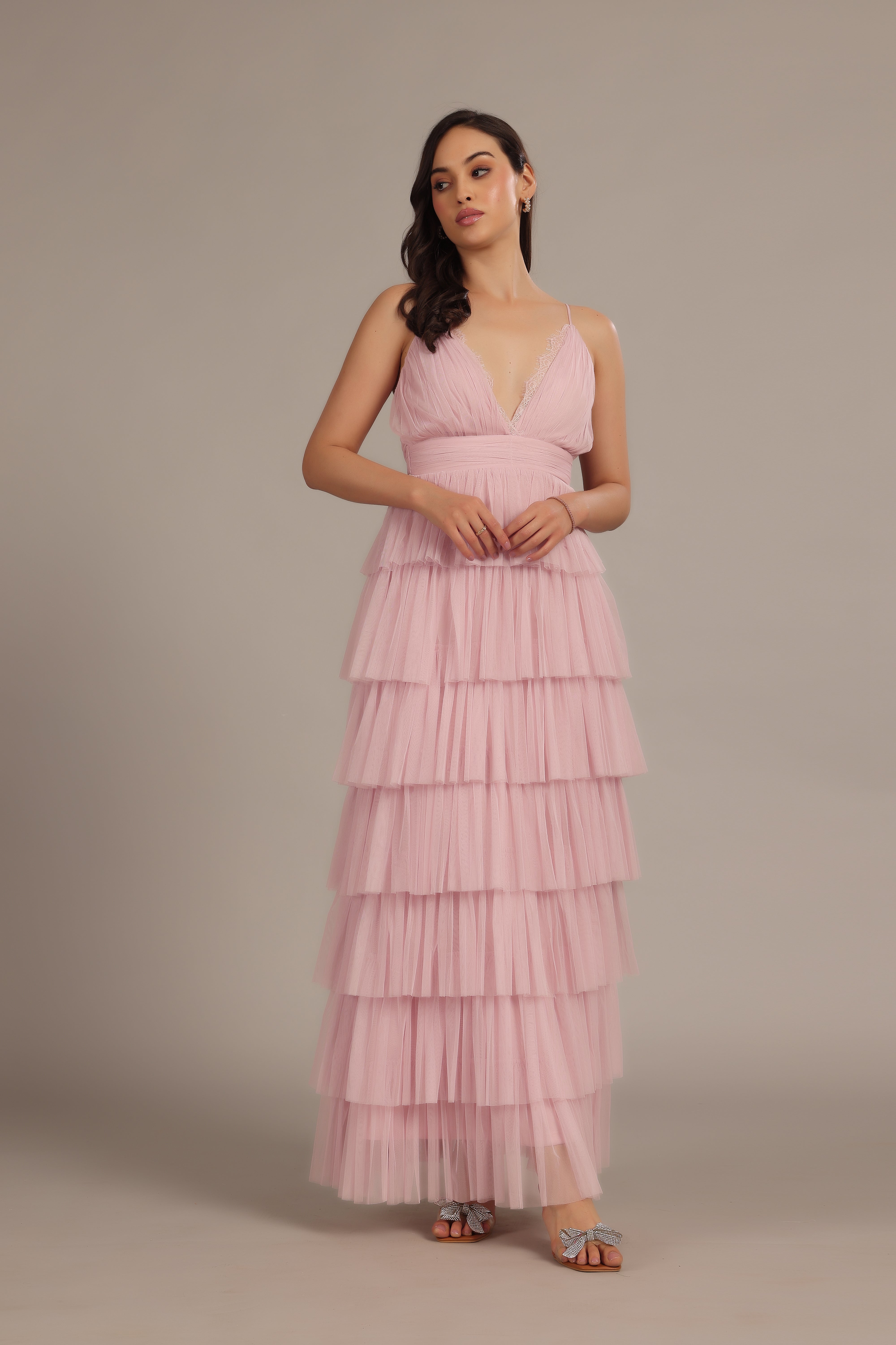 Oakley Women's Maxi Dress - Powder Pink | Flowy Long Summer Dress for Casual Wear, Beach Cover Up & Vacation Outfits