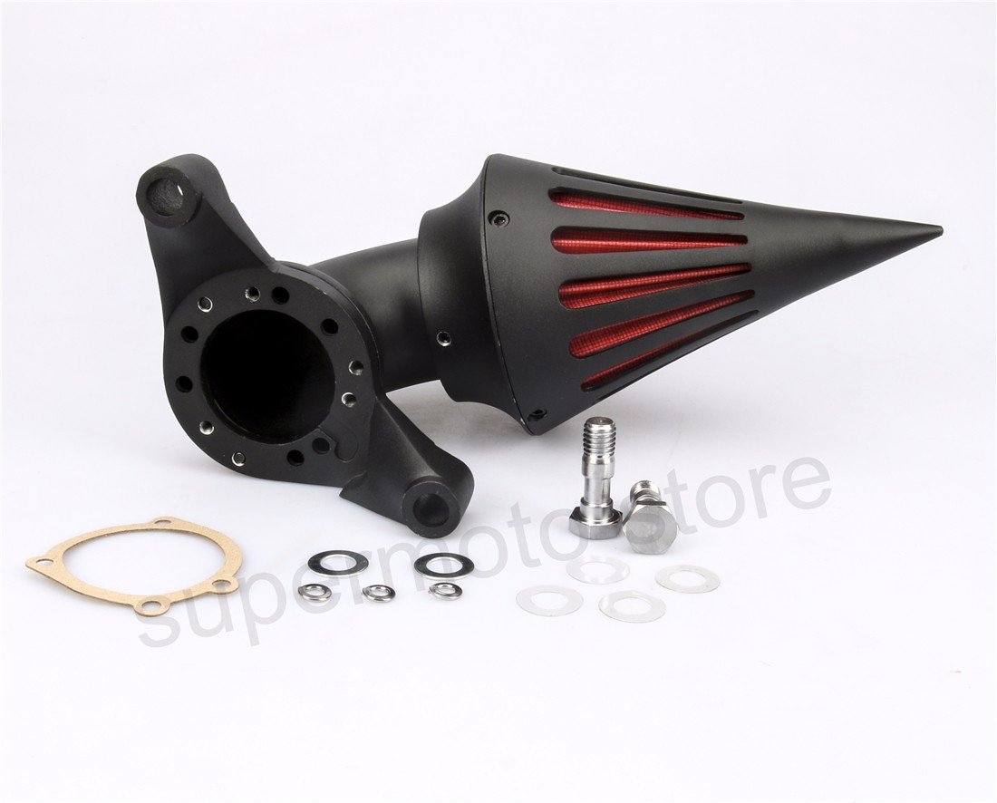 Harley V-Twin Motorcycle Air Cleaner & Intake System - Compatible with Harley CV Carburetor & Delphi V-Twin Engines - High Performance Black Air Filter for Improved Engine Protection - Perfect for Harley Davidson Road Trips & Custom Bike Builds