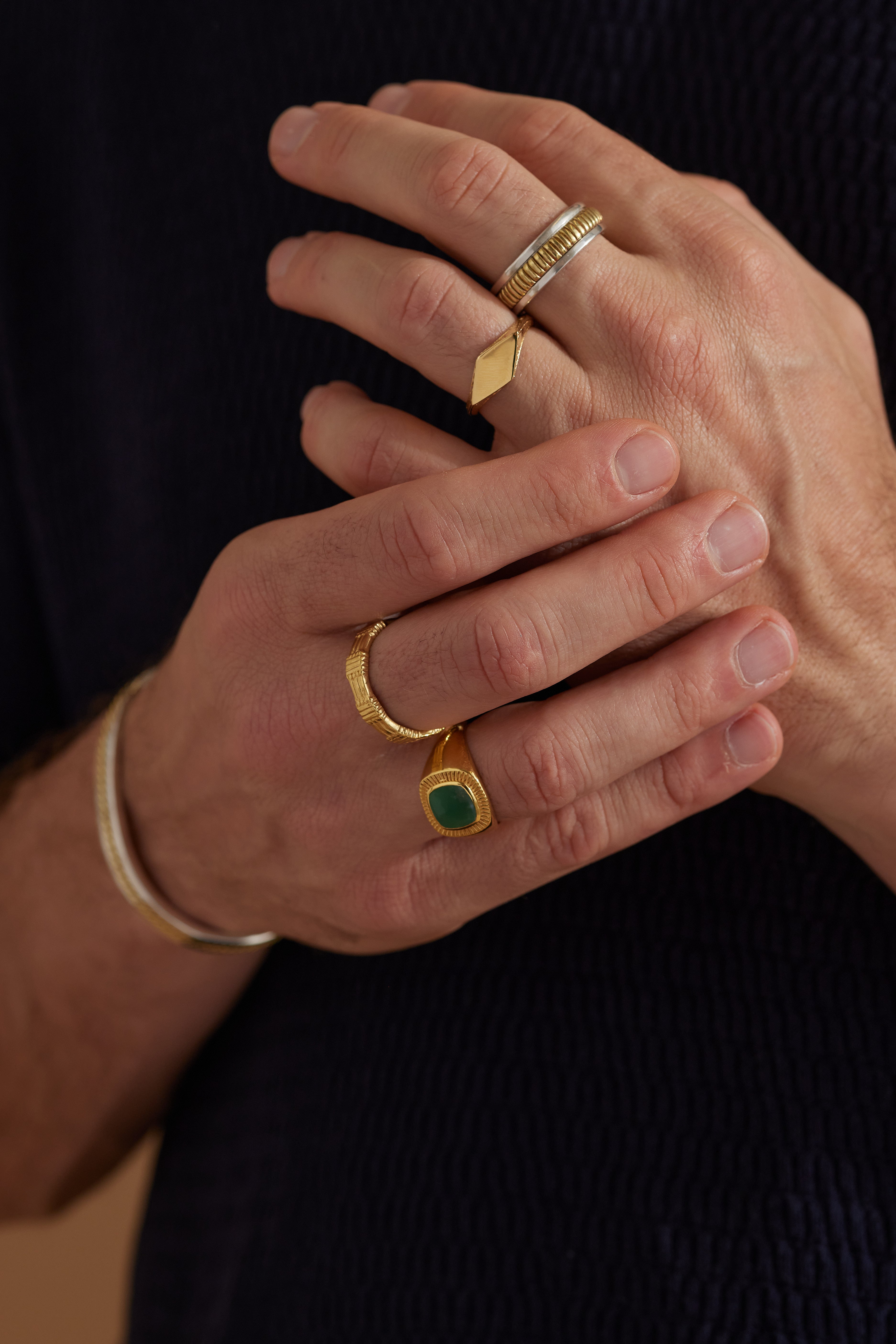 Spinner Mixed Metal Band - Durable & Stylish Unisex Ring for Everyday Wear, Gifts & Fashion Accessories | Perfect for Parties, Work & Casual Outfits