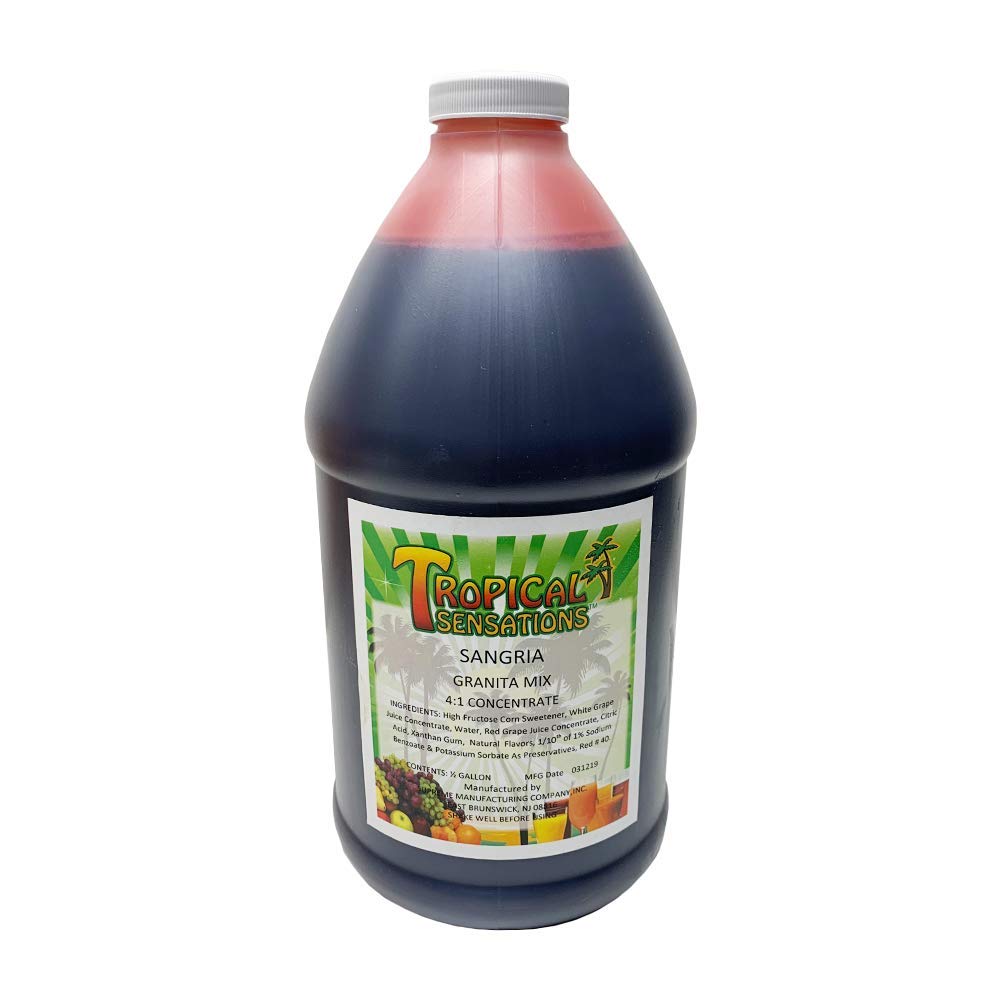 **Tropical Sensations Slushie Mix - Red Sangria Flavor, 6 Bottles (64 oz Each) - Perfect for Summer Parties, BBQs & Poolside Drinks**