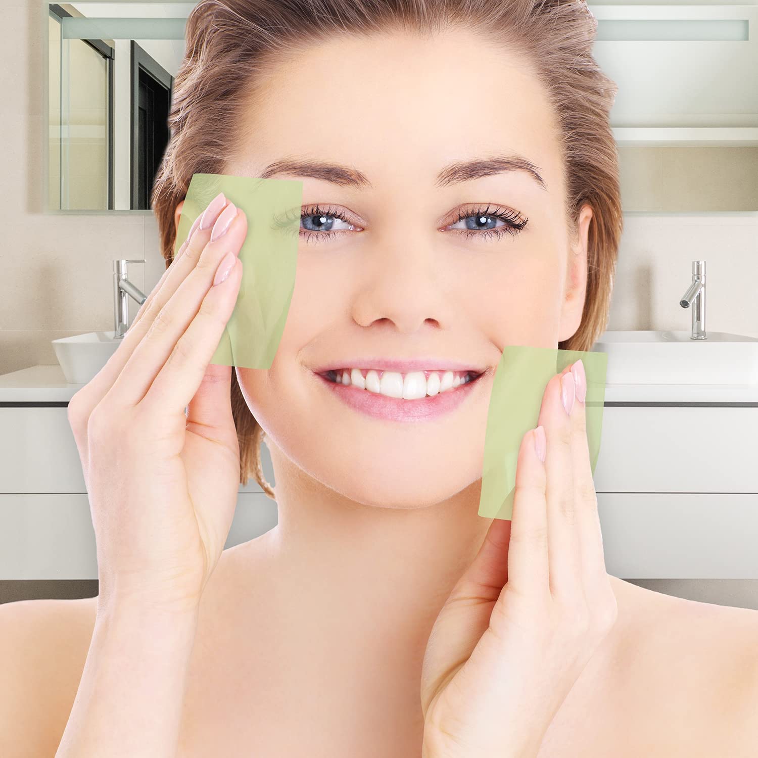 Osceola Reusable Oil-Absorbing Facial Pads - Double-Sided Washable Makeup Remover Cloth & 100 Oil Blotting Papers (1 Sponge + 100 Sheets) for Daily Skincare & On-the-Go Touch Ups