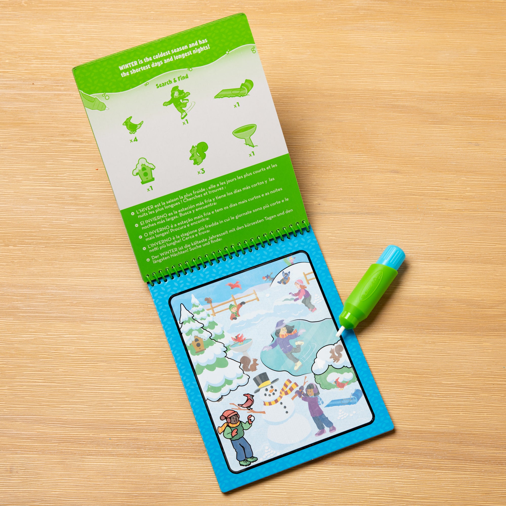 Water WOW! Water Reveal Pad - Reusable Coloring Activity Book for Kids with 4 Seasons Themes | Perfect for Travel, Road Trips & Quiet Time Play