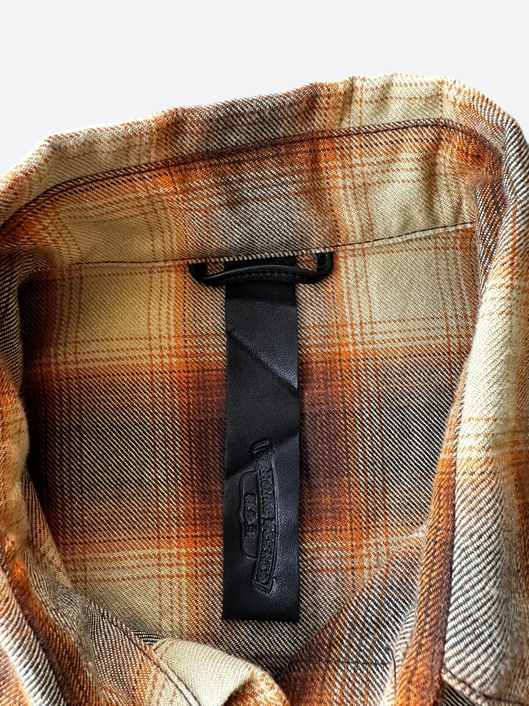 Chrome Hearts Matty Boy Brown Plaid Flannel Shirt for Men - Stylish Casual & Streetwear Outfits - Perfect for Fall Winter Layering and Everyday Fashion