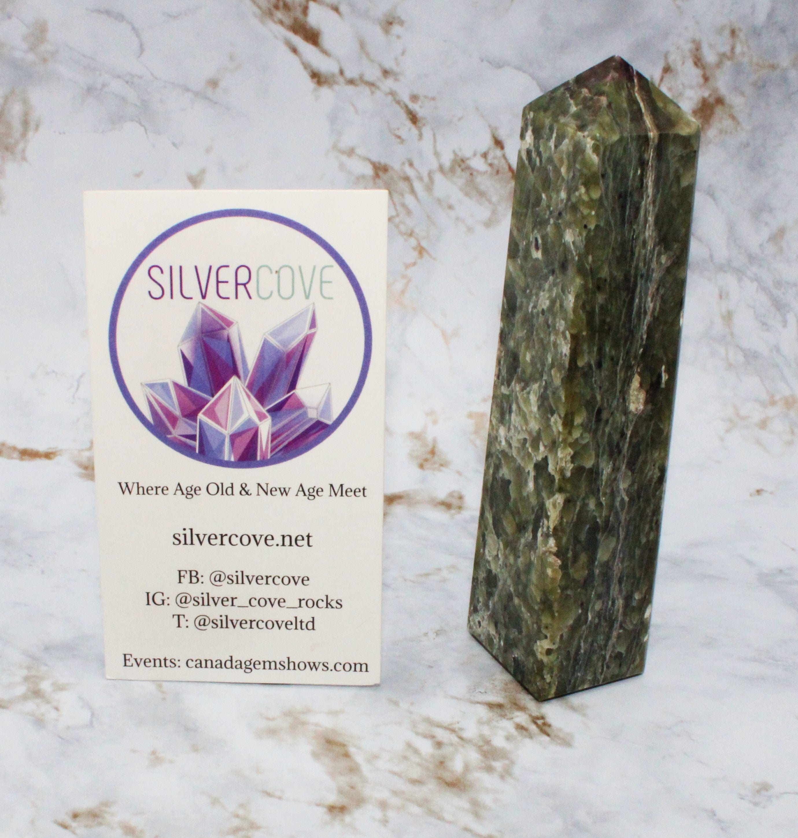 Premium Canadian Bubble Jade Tower - Natural Healing Crystal for Meditation, Feng Shui & Home Decor - Perfect for Stress Relief, Spiritual Growth & Positive Energy
