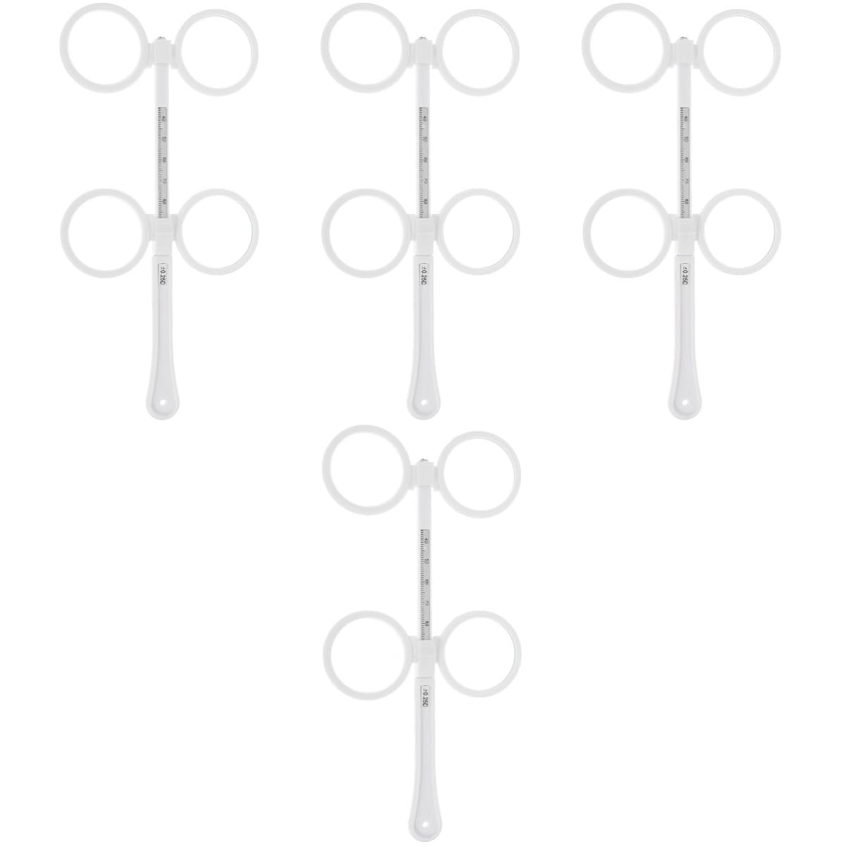 DOITOOL 4-Piece Optical Flipper Lens Set - Plastic Optometry Flippers with Scale for Eye Exams | Perfect for Optometrists, Eye Clinics & Vision Testing